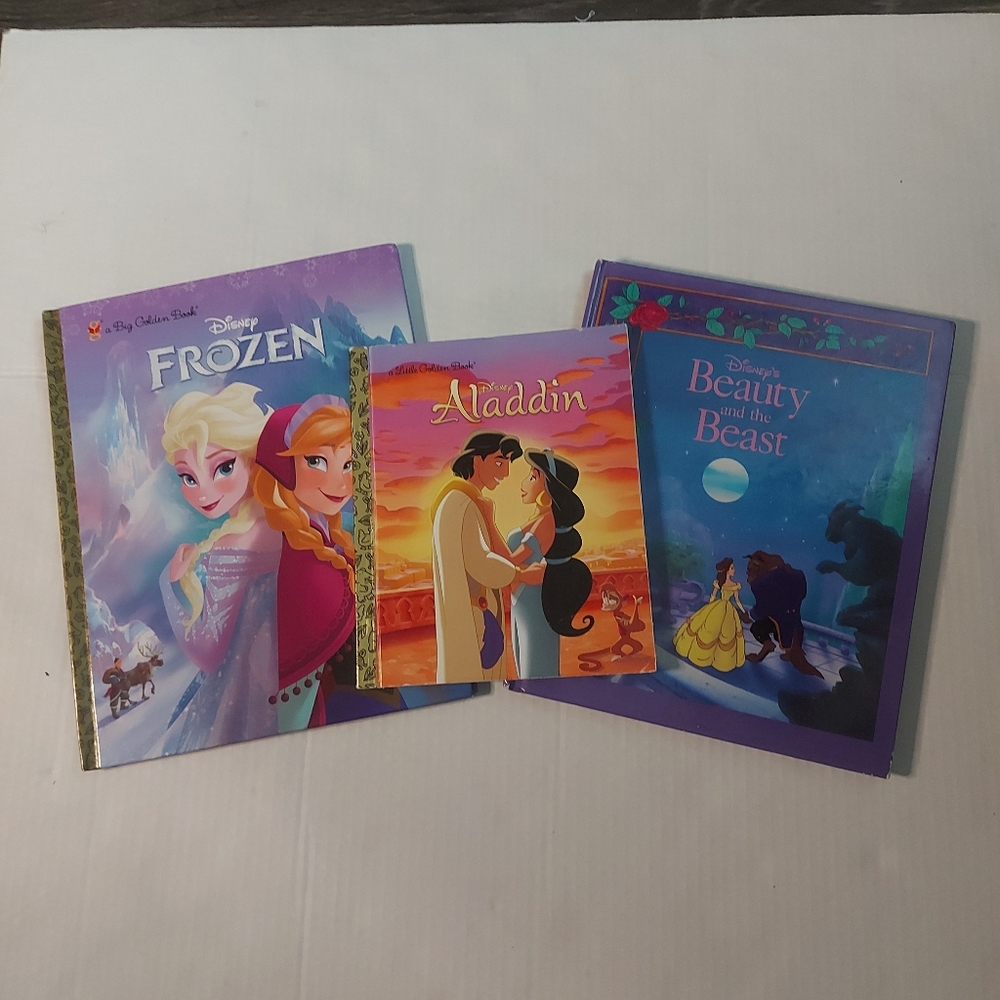 Disney/Golden Story Books Aladdin Frozen Beauty and the Beast Xmas Gifts Reading